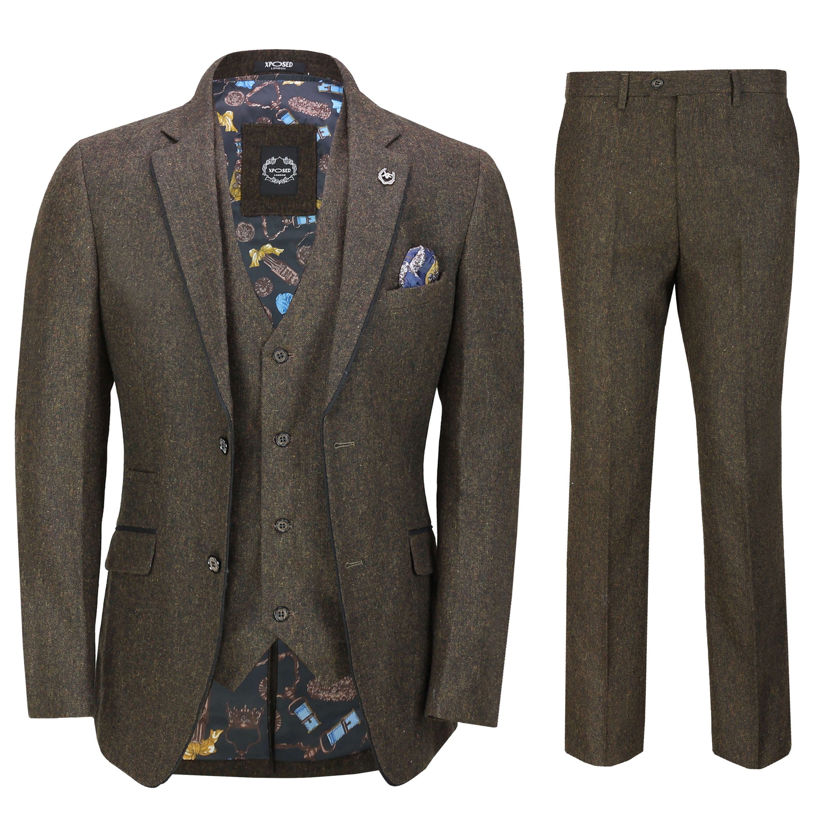 Tweed 3 piece 2025 suit peaky blinders